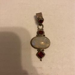 Moonstone And Garnet Pendant 