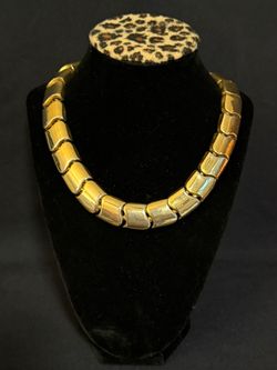 Vintage Gold-Tone Chunky Link Necklace