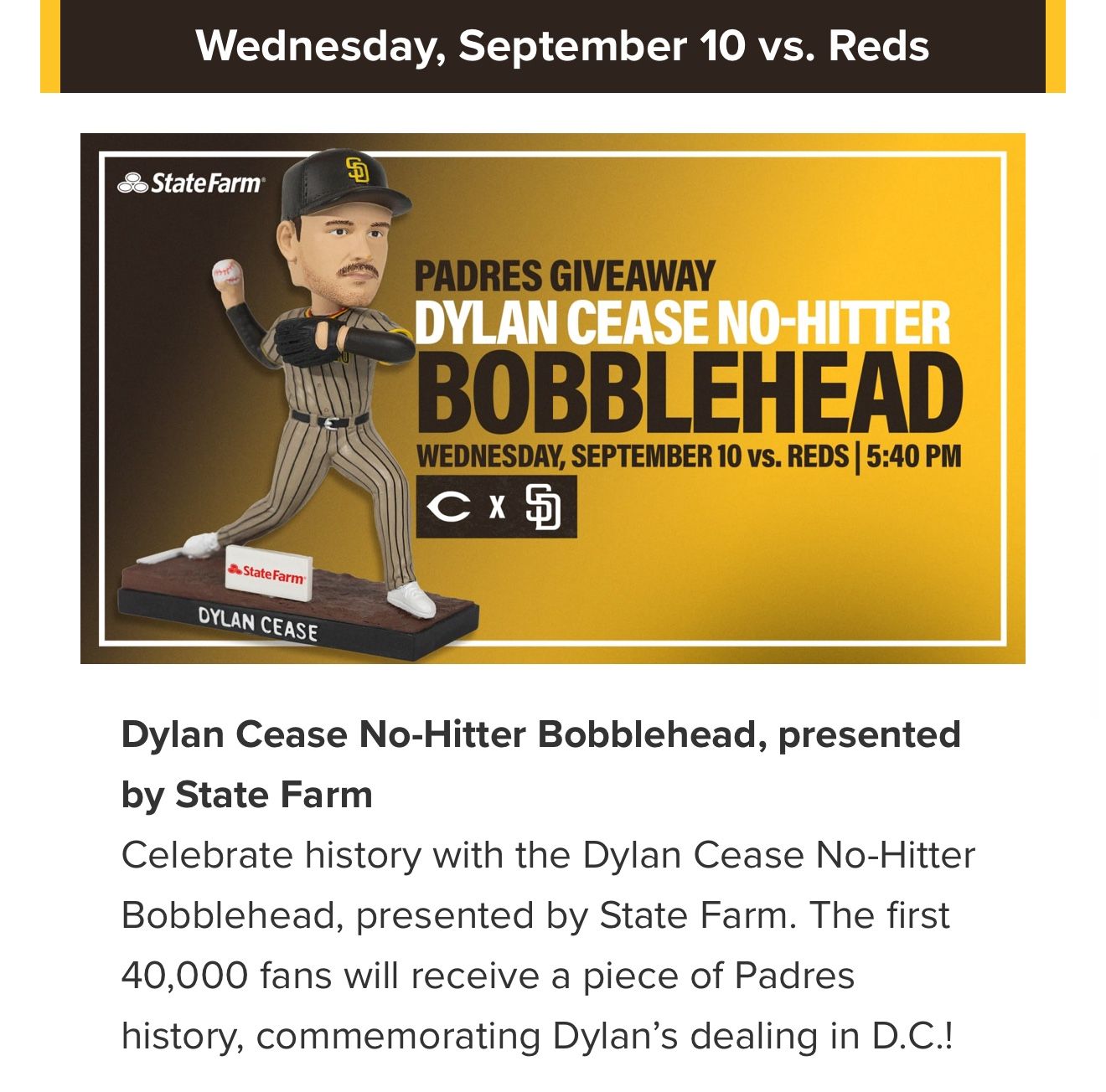 Bobblehead giveaway