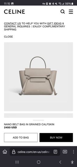 Celine Pico Belt Bag – Light Taupe
