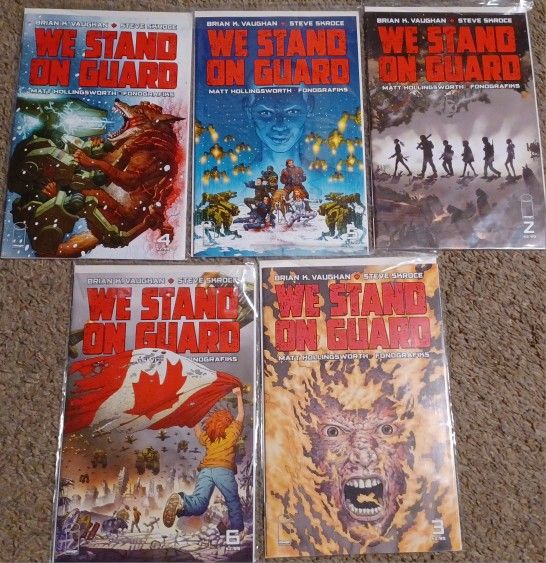 We Stand On Guard Comic Book Lot Of 5 Issue America Canada Takeover