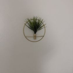 Fake Plant Gold Wall Decor
