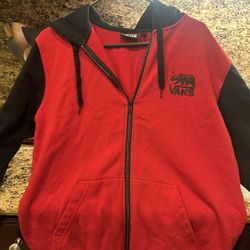 Mens Vans Zip Up Hoodie Jacket Size S