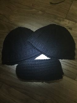 Black hoodies and one set of booties