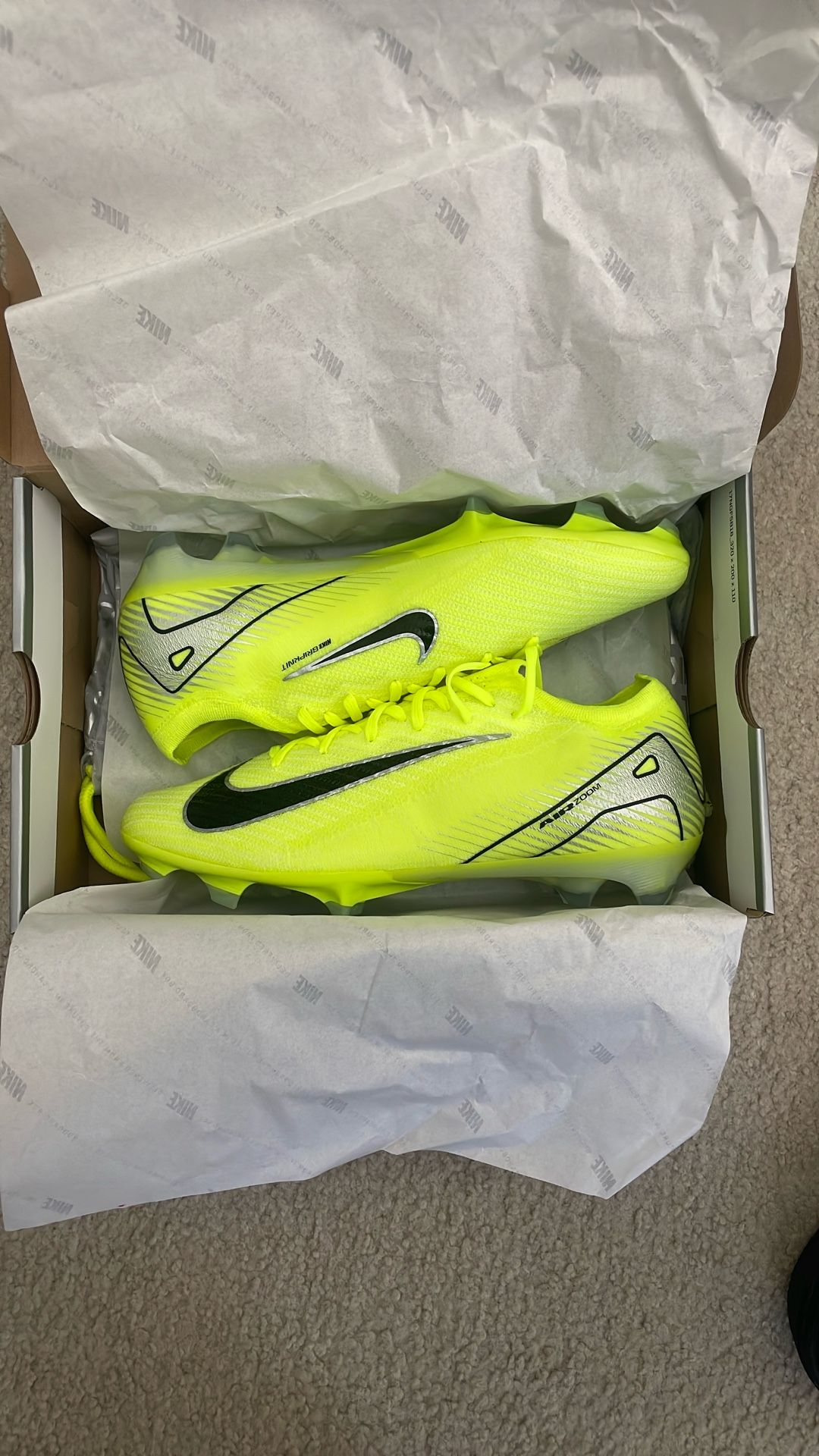 NIKE MEN'S ZOOM MERCURIAL VAPOR 16 ELITE FG VOLT/BLACK