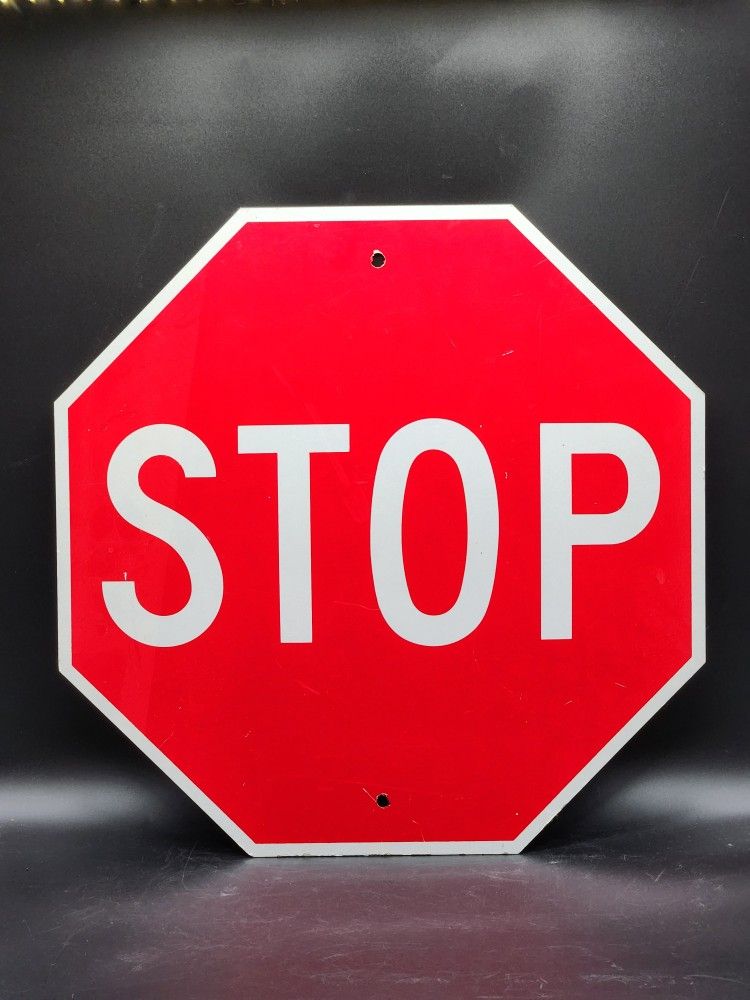 Metal Stop Sign - 18"