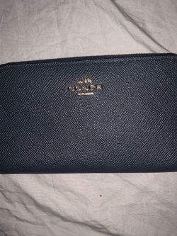 Blue wallet coach