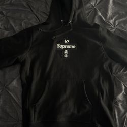 Black supreme hoodie medium 