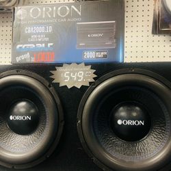 Orion Dual Subwoofer Box with Amplifier