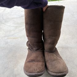 Youth Kids Brown UGG Tall Boots Size 1