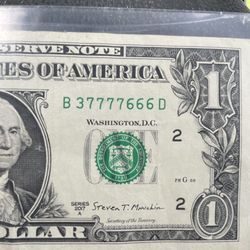 Trinity Fancy serial 1$ Bank note #(see Photo)