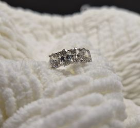 5carat Oval Half Eternity Ring