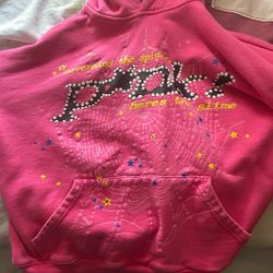 sp5der hoodie pink