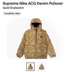 DS - Supreme & Nike ACG Denim Pullover sz med