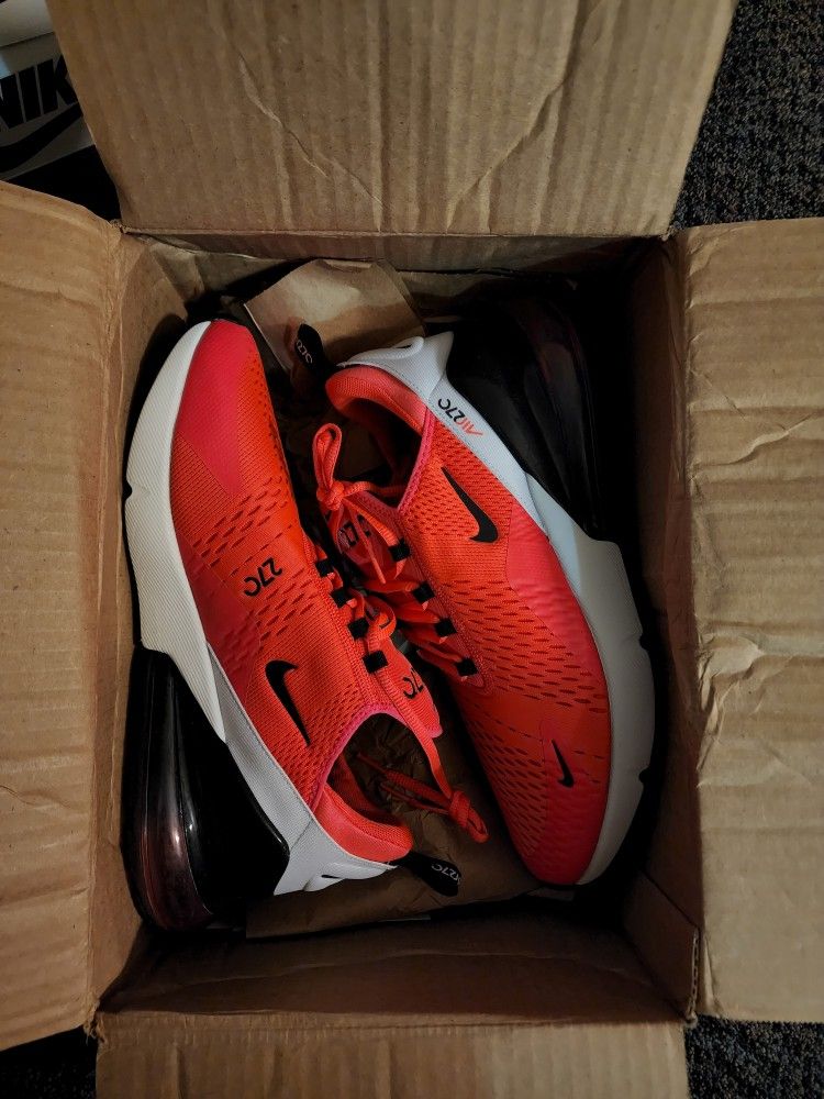 Nike Air Max 270 Red Orbit Black Running Shoes Men's Size 13
