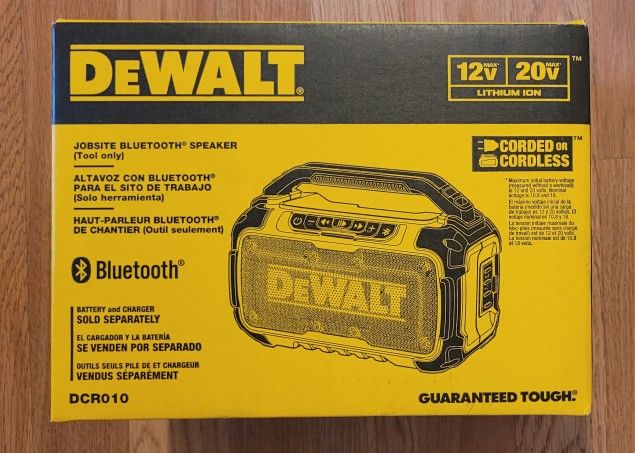 New Dewalt 20v Cordless Bluetooth Speaker Tool-only. $70 Firm, Pickup Only 