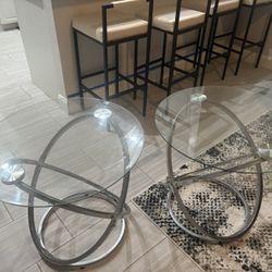 Two Beautiful Glass Coffee Tables 