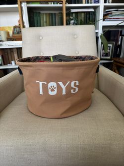 dog starter kit and toy basket