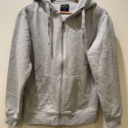 Gray Hooded Sweatshirt Full Zipper  Size S (see Measurements)