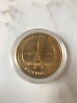 Eiffel Tower worlds seven wonders International Collectors Series coin