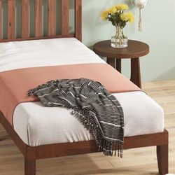 Wood Twin Bed Includes Zinus Green Tea Mattress Like New