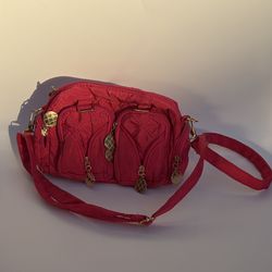 Pink Shoulder Bag With gold accents