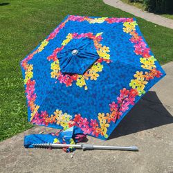Tommy Bahama Beach Umbrella, w Sand Anchor and Carrying Bag