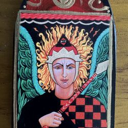 ARCHANGEL MICHAEL, Warrior Angel, Angel Art, Guardian Angel, Collage using print of my original, Christina Miller Artist