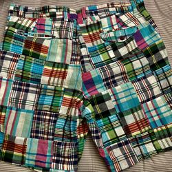 Sleek plaid shorts