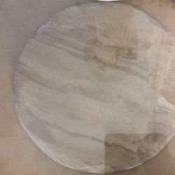 Marble Lazy Susan With Scalloped Edges.