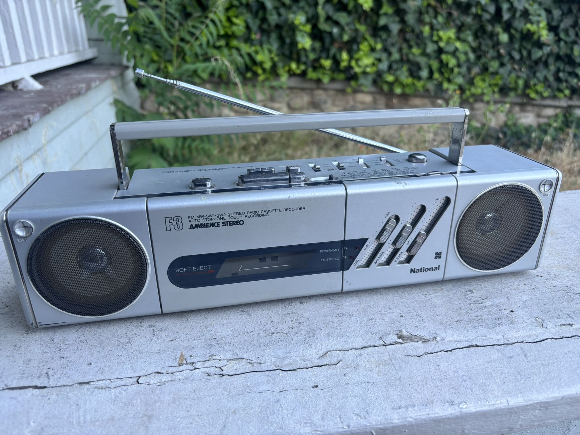 National Panasonic Mini Boombox Cassette Radio