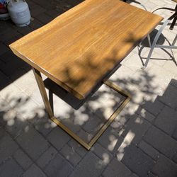 Live Edge Wood Table With Metal Frame Laptop Tray Table