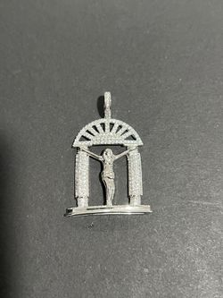 Small .925 Real Silver Jesus Pendant