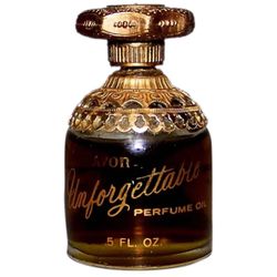 Vintage Unforgettable Perfume Oil Avon 0.5 fl oz Splash Bottle Collectable 