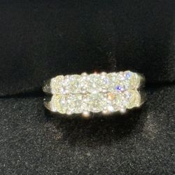 14K White Gold 1.85ct Diamond Cluster Fashion Ring – PWJ Brand, Size Unknown 