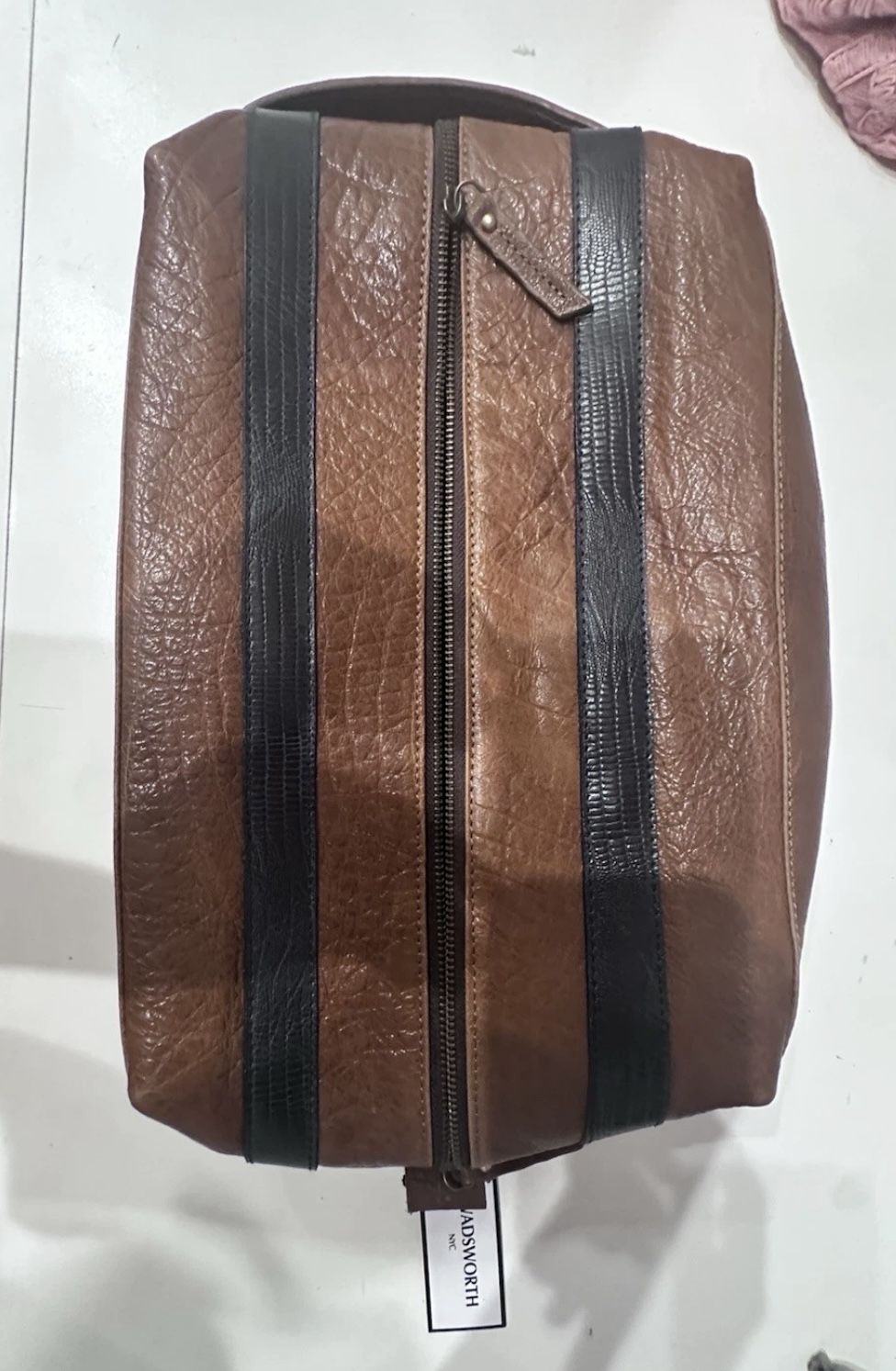 FH Wadsworth Leather Shoe Bag NEW WITH TAGS