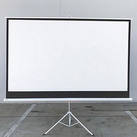 (NEW) $60 Tripod Stand 100” Projector Screen 16:9 Ratio Projection Home Theater Movie 87x49” View Area 