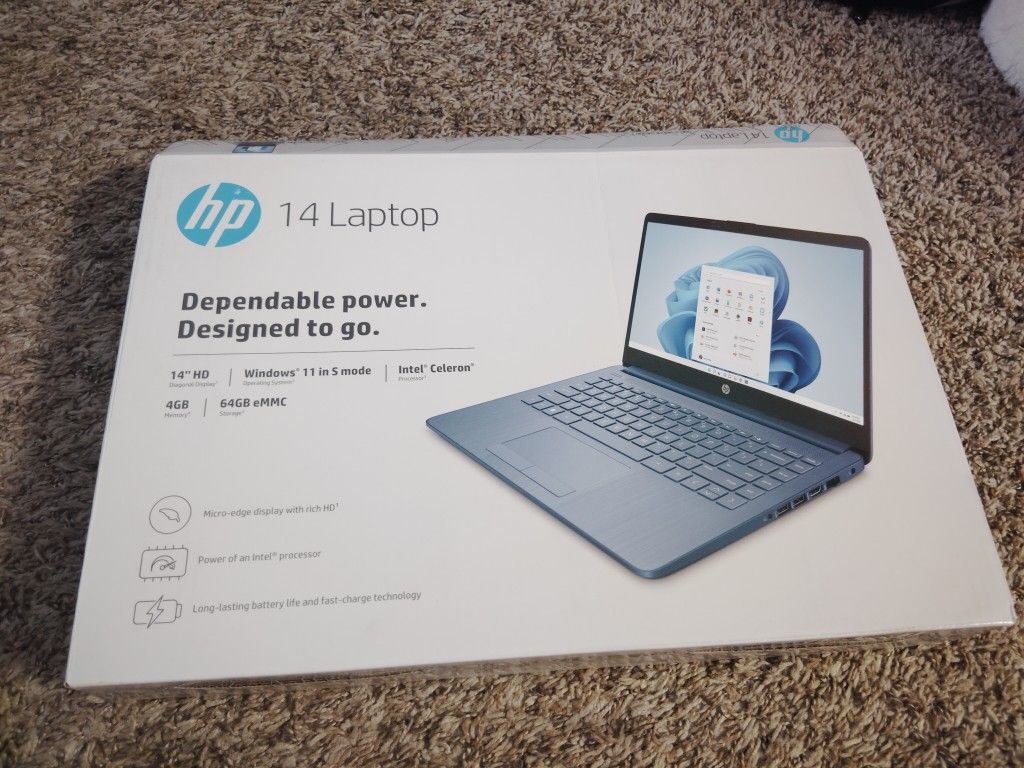 HP Stream 14" Laptop PC - HD Celeron N4120 1.1GHz Intel UHD Graphics 600 4GB RAM 64GB SSD Win 11