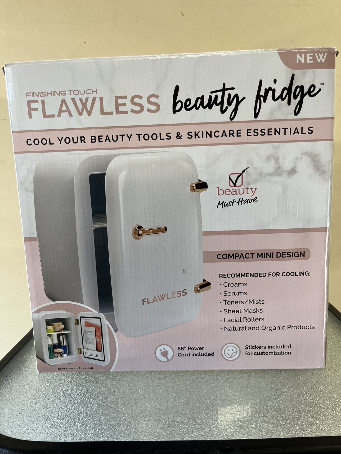 Finishing Touch FLAWLESS BEAUTY FRIDGE Mini Refrigerator