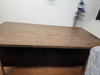 Vintage Tanker Desk Solid drawers work and lock has some cosmetic issues