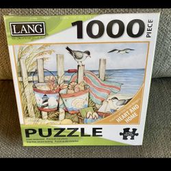 NEW Sealed, Sand Buckets, Heart and Home LANG 1000 Piece Puzzle Artist/SUSAN WINGET
