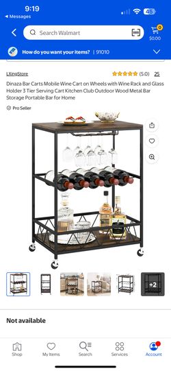 Bar Cart On Wheels With Cover