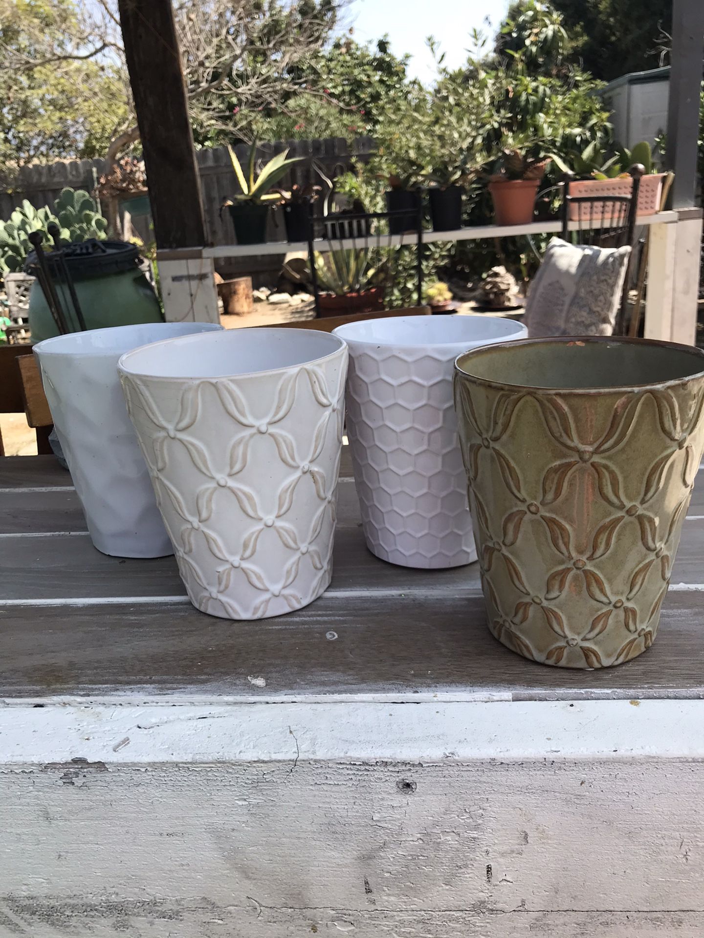 Flower pots , vases orchids see pics for size they are available