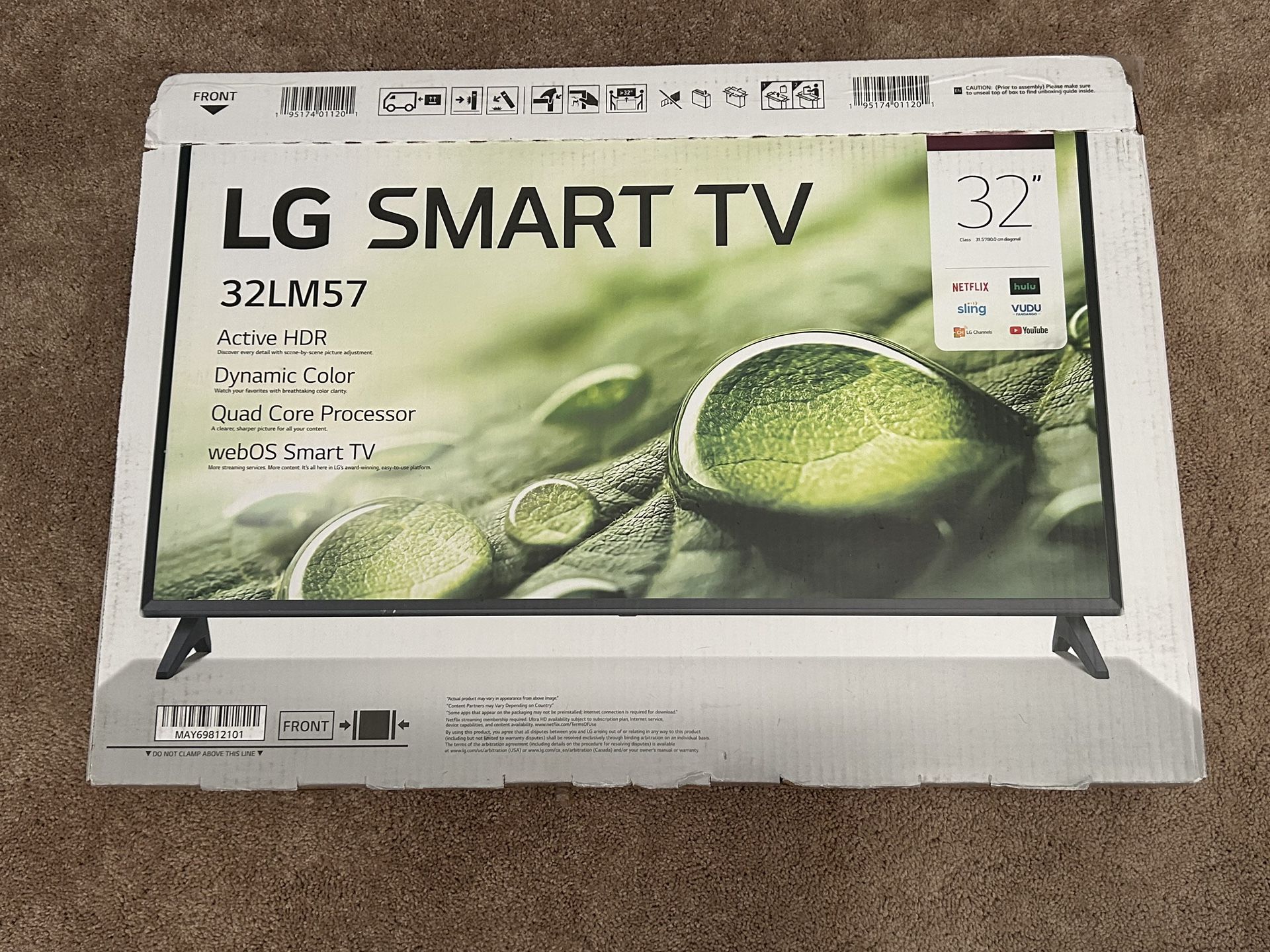 LG 32” LM57 720p HDR LED Smart TV