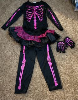 Skeleton girl costume size 5-6 years