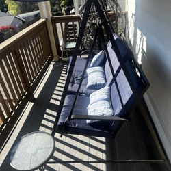 Blue Porch Swing