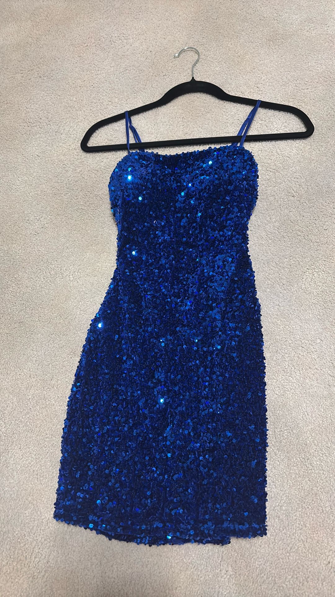 Navy Blue Sequin Dress