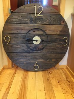 Spool Clock 39”