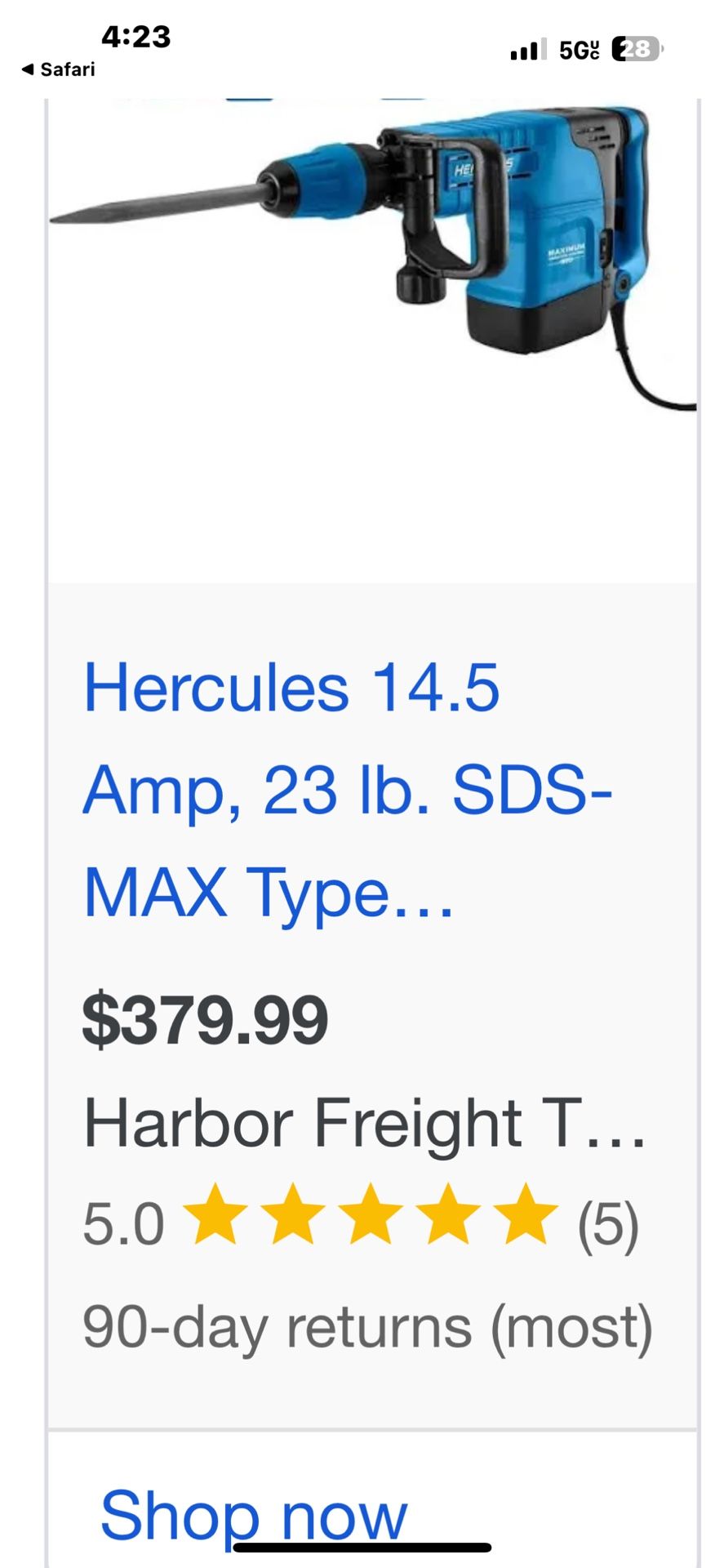 Hercules Demolition Hammer