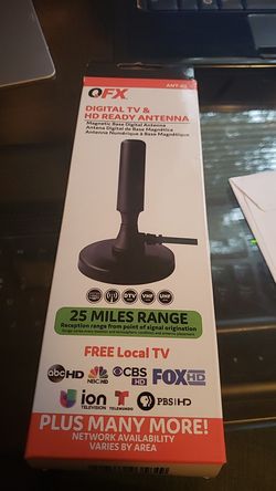 25 MILE RANGE RECEPTION..FREE LOCAL TV..13FT CABLE